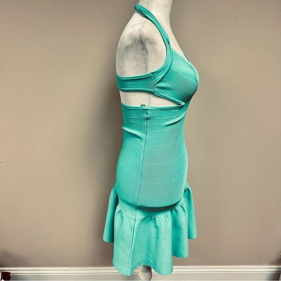 New Guess Mirage Cut Out Bandage Green Dress S - Picture 5 of 8